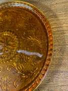 Vintage 70’s Tiara Amber Sandwich  Wine Set-Tray Goblets Decanter 11 Pcs.