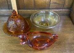 Amber Tiara Glass Lot