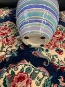 13” Multicolor Vase & 25” Large Blue Decorative Piece