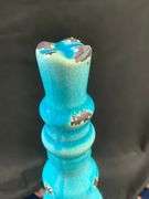 13” Multicolor Vase & 25” Large Blue Decorative Piece
