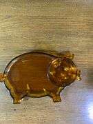 Vintage Tiara Amber Indian Glass,  Piggy Set