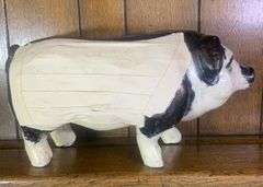 Two  Oversized Vintage Chalkware Piggy Banks