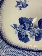 Antique Cauldon Ruskin Blue and White China platter serving plate