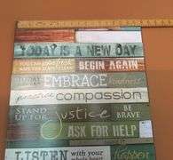 Encouraging Words Art Board Looks Great on any Wall 2ft’H x 18”