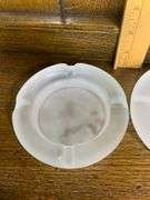 Blue & White Frosted Tiara Glass Lot