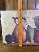 2ft’H x 18” Still life of fruit on Camvas & Two Artifical Fruit Branches