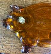 Vintage Tiara Amber Indian Glass,  Piggy Set