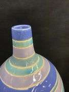 13” Multicolor Vase & 25” Large Blue Decorative Piece