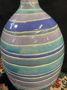 13” Multicolor Vase & 25” Large Blue Decorative Piece