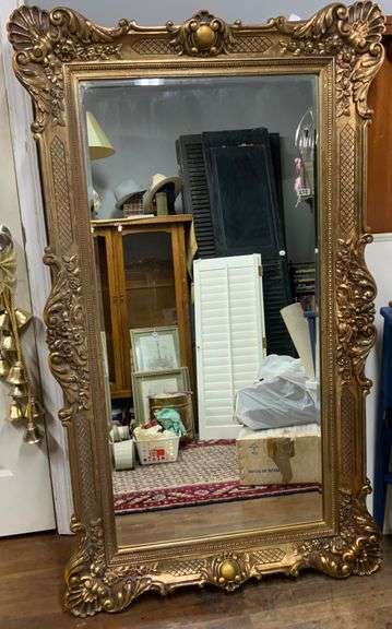 59” x 35” Huge Vintage Gold Mirror