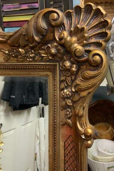 59” x 35” Huge Vintage Gold Mirror