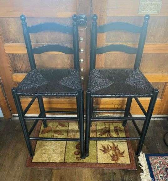 Black Wicker Bar Stools