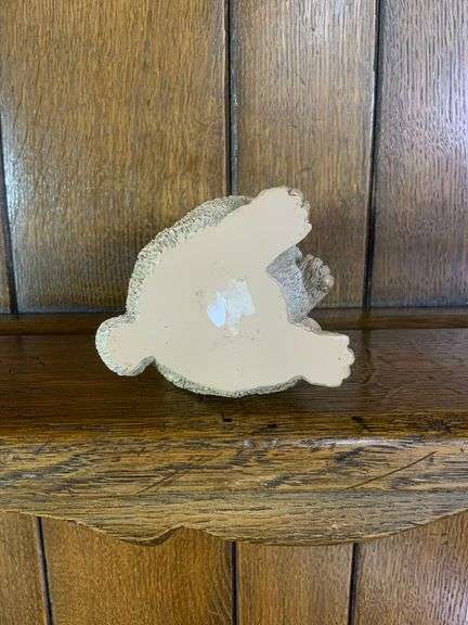 Two Resin Rabbit Figurines, Two Metal Leaf Candle Holder & Glazed Ginger Jar