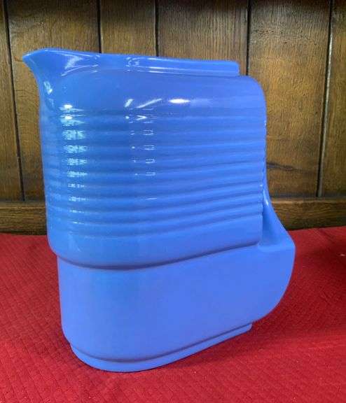 Rare Vintage Hall China Co. Blue Pitcher Made Exclusively For Westinghouse