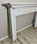 White Wooden Mantle  75”W x 53”H x 14”D