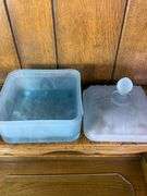 Blue Frosted Honeycomb Dish & Premier Blue Lotus Lily Bowl