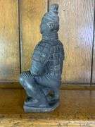 Chinese Mud Warrior Figurine, Budda Figurine, 3 Cloisonné Shakers & Two Salt Seller