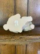 Two Resin Rabbit Figurines, Two Metal Leaf Candle Holder & Glazed Ginger Jar