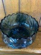 Blue Frosted Honeycomb Dish & Premier Blue Lotus Lily Bowl