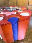Vintage Wooden Poker Caddy