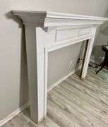White Wooden Mantle  75”W x 53”H x 14”D
