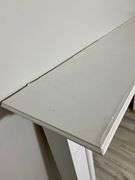 White Wooden Mantle  75”W x 53”H x 14”D