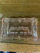 Pink Tiara Glass Bread Plate,