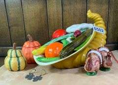 Ceramic Beautiful Cornucopia Centerpiece