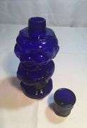Very Rare, Tiara Indiana  Glass Mountaineer Cobalt Blue Water Carafe 10” Tall