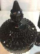 3 PCs. Black Diamond Point Tiara Indiana Glass