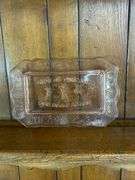 Pink Tiara Glass Bread Plate,