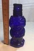 Very Rare, Tiara Indiana  Glass Mountaineer Cobalt Blue Water Carafe 10” Tall