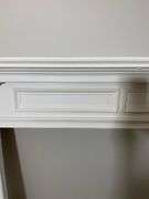 White Wooden Mantle  75”W x 53”H x 14”D