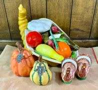 Ceramic Beautiful Cornucopia Centerpiece