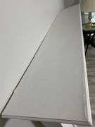 White Wooden Mantle  75”W x 53”H x 14”D