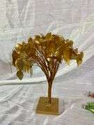 Clear Tiara Glass Sheet Cake Plate, Gold Wired Tree & 12 Vintage Fragrances