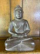 Chinese Mud Warrior Figurine, Budda Figurine, 3 Cloisonné Shakers & Two Salt Seller