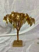Clear Tiara Glass Sheet Cake Plate, Gold Wired Tree & 12 Vintage Fragrances