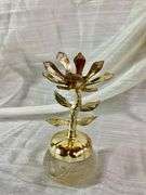 Clear Tiara Glass Sheet Cake Plate, Gold Wired Tree & 12 Vintage Fragrances