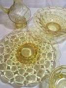 5 pcs. Vintage "Tiara" Yellow Mist Constellation Pattern Pedestal Centerpiece Bowl 12" | eBay
