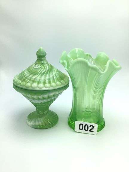 Two Gorgeous Pieces of Slag Glass