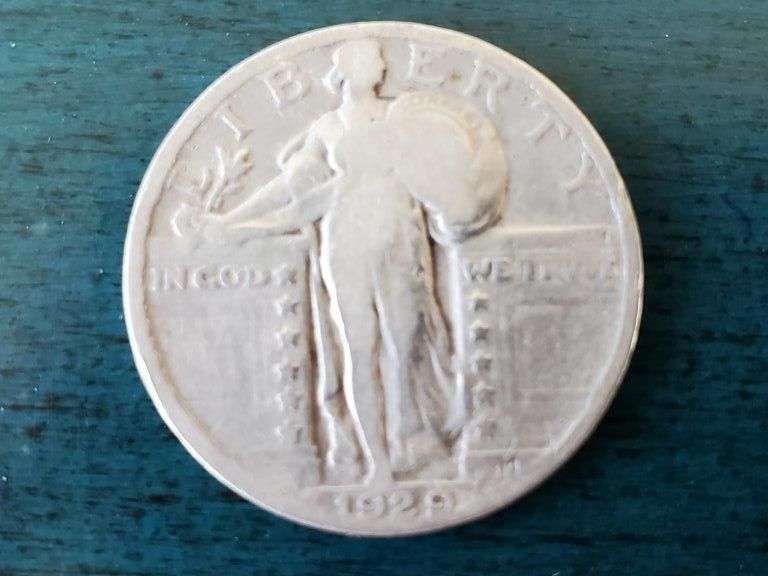 1929-M Standing Liberty Silver Dollar