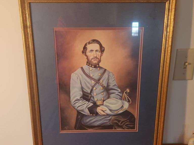 Framed Civil War Print 18x22