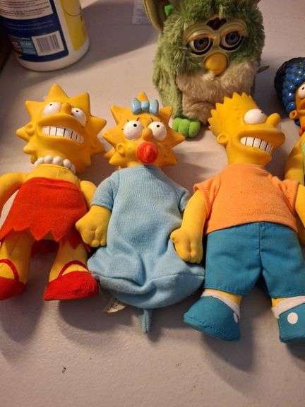 Simpsons 1990 doll set and a Furby