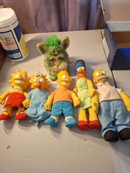 Simpsons 1990 doll set and a Furby