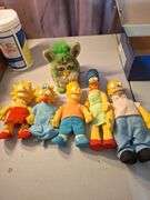 Simpsons 1990 doll set and a Furby