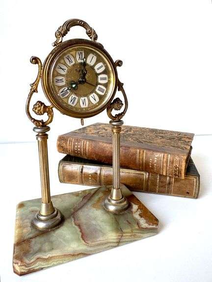 Vintage Clock with Marble Base