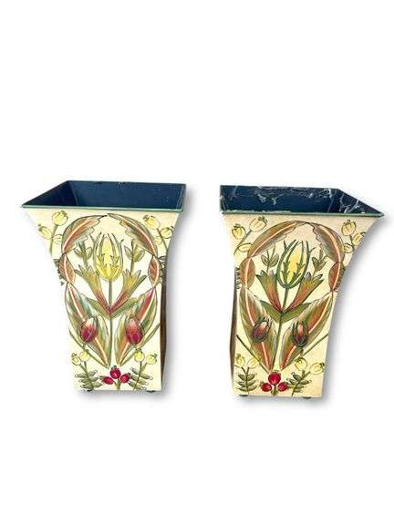 Two Decorative Metal Planters