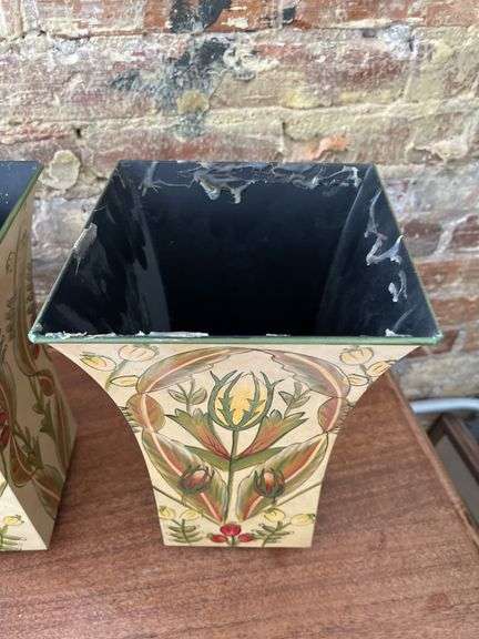Two Decorative Metal Planters