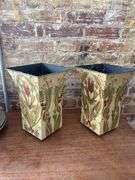 Two Decorative Metal Planters